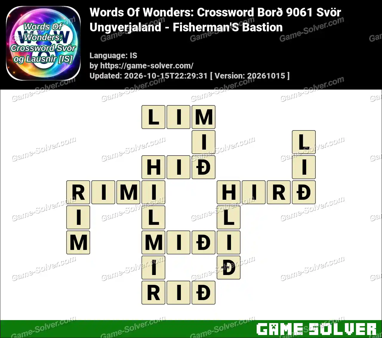 Words Of Wonders: Crossword Borð 9061 Svör – Ungverjaland – Fisherman’S Bastion